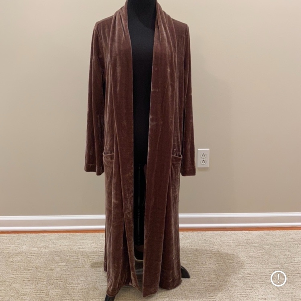 BBDakota by Steve Madden burgundy velvet duster size Small - Picture 2 of 3